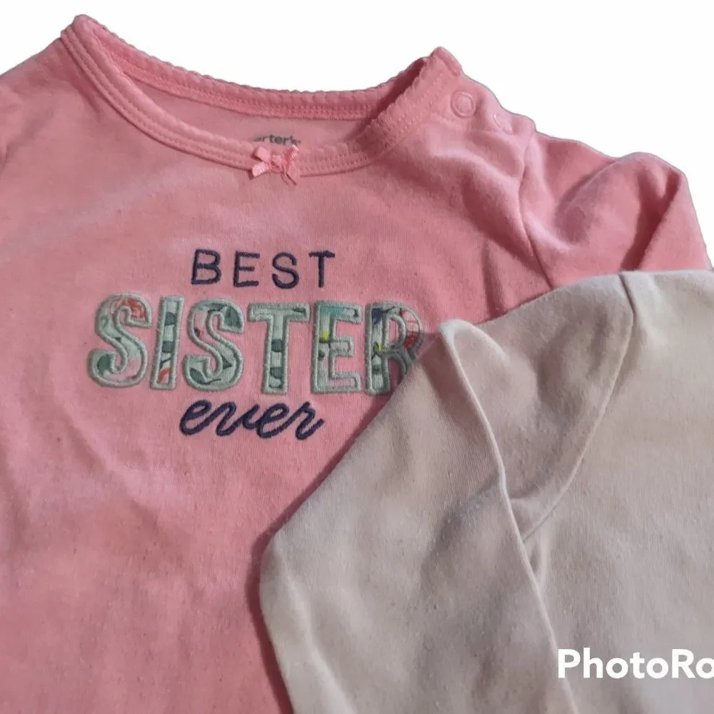 Baby Girl Bodysuit & Fleece Coat Set, Size 9M & 18M